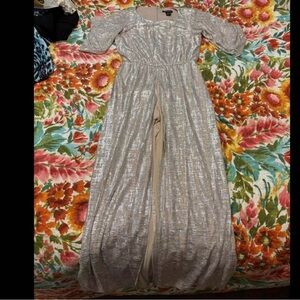 Silver Shimmer Maxi Dress